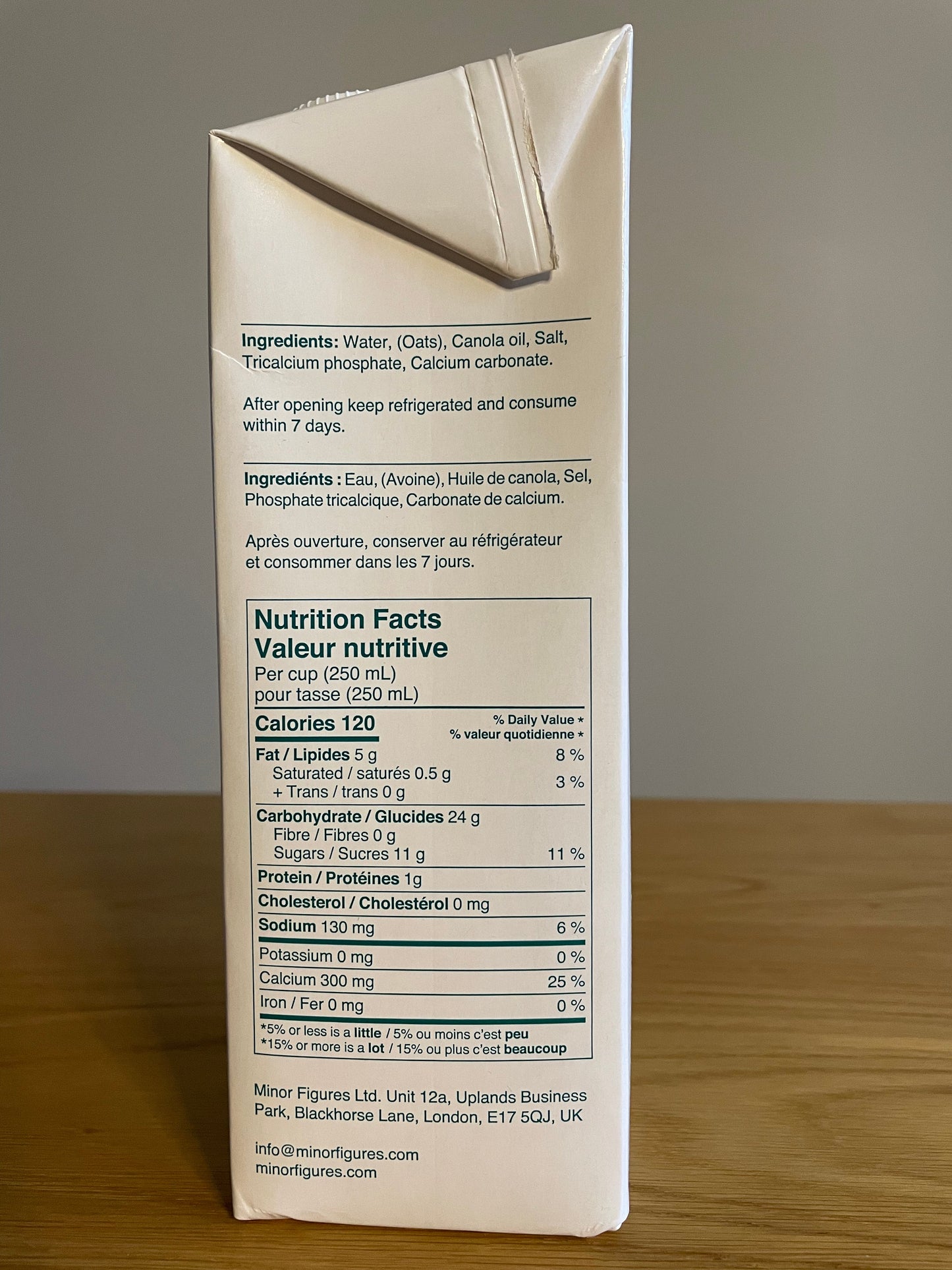 Lait d’Avoine « Barista »Minor Figures