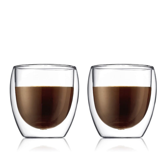 Bodum coffee glasses 250ml (8oz) x2